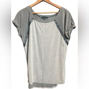 Grey Shirt Sleeve Shirt Top